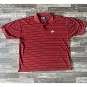 Vintage Crable Sportswear Ohio State Buckeyes Polo Shirt Men’s XL Red Black OSU